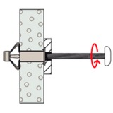 fischer HM 6x65 S, Pasador plateado