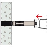 fischer HM 6x65 S, Pasador plateado