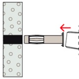 fischer HM 6x65 S, Pasador plateado