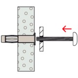 fischer HM 6x65 S, Pasador plateado