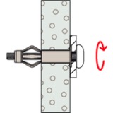 fischer HM 6x65 S, Pasador plateado