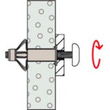 fischer HM 6x65 S, Pasador plateado