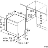 Bosch SMU6ZCS16E, Lavavajillas acero fino
