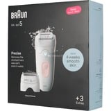 Braun 7500435225045, Depiladora blanco/Rosa