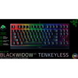 Razer Blackwidow V3 teclado USB QWERTZ Alemán Negro, Teclado para gaming negro, Completo (100%), USB, Interruptor mecánico, QWERTZ, LED RGB, Negro