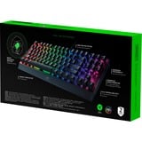 Razer Blackwidow V3 teclado USB QWERTZ Alemán Negro, Teclado para gaming negro, Completo (100%), USB, Interruptor mecánico, QWERTZ, LED RGB, Negro