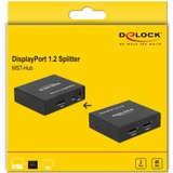 DeLOCK 87691, Display Port Splitter  negro