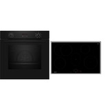 Neff B2CCG6AK3, Juego para horno negro/Acero fino