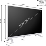 Telefunken XF32TO750S-W, Televisor LED blanco