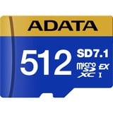 ADATA Premier Extreme microSDXC 512 GB, Tarjeta de memoria azul/Amarillo