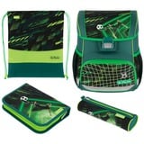 Herlitz 50046249, Cartera de escuela verde oscuro/Verde claro