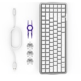 NZXT KB-101NW-DE, Teclado para gaming blanco