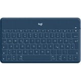 Logitech Keys-To-Go Azul Bluetooth Alemán, Teclado azul, Alemán, 1,7 cm, 1,2 mm, Apple, iPad, iPhone, Apple TV, Azul