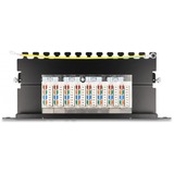 DeLOCK 66870 panel de parcheo 0.5U, Patch Panel negro, Negro, Metal, 0.5U, 254 mm, 100 mm, 22 mm