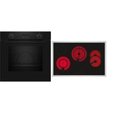 Neff B2CCG6AK3, Juego para horno negro/Acero fino