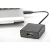 Digitus Adaptador USB 3.0 a HDMI negro, 1920 x 1080 Pixeles, 1080p, Negro, Ampolla, 220 mm, 160 mm