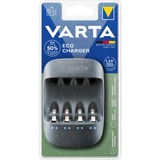 VARTA 57680 Corriente alterna, Cargador Alcalino, Níquel-metal hidruro (NiMH), AA, AAA, 4 pieza(s), Pilas incluidas