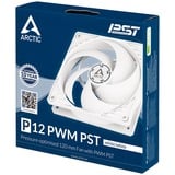 ARCTIC P12 PWM PST 120x120x25, Ventilador blanco