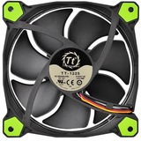 Thermaltake Riing 14 Carcasa del ordenador Ventilador 14 cm Negro, Verde negro/Verde, Ventilador, 14 cm, 1400 RPM, 28,1 dB, 51,15 cfm, Negro, Verde