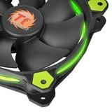 Thermaltake Riing 14 Carcasa del ordenador Ventilador 14 cm Negro, Verde negro/Verde, Ventilador, 14 cm, 1400 RPM, 28,1 dB, 51,15 cfm, Negro, Verde