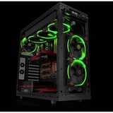 Thermaltake Riing 14 Carcasa del ordenador Ventilador 14 cm Negro, Verde negro/Verde, Ventilador, 14 cm, 1400 RPM, 28,1 dB, 51,15 cfm, Negro, Verde