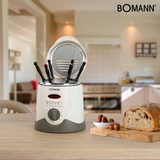 Bomann FFR 1290 CB 1 L Independiente 840 W Freidora Gris, Blanco blanco/Gris claro, Freidora, 1 L, Gris, Blanco, Giratorio, Independiente, 840 W