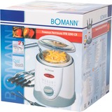 Bomann FFR 1290 CB 1 L Independiente 840 W Freidora Gris, Blanco blanco/Gris claro, Freidora, 1 L, Gris, Blanco, Giratorio, Independiente, 840 W