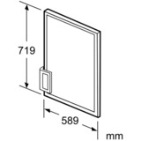 Bosch KFZ10AX0 accesorio o pieza de frigorífico/congelador Puerta frontal Gris, Blanco, Panel de la puerta blanco/Plateado, Puerta frontal, Bosch, Nevera, Gris, Blanco, Aluminio, 589 mm