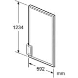 Bosch KFZ40AX0 accesorio o pieza de frigorífico/congelador Puerta frontal Aluminio, Blanco, Panel de la puerta blanco, Puerta frontal, Bosch, Nevera, Bosch KIR41, KIL42, KIF4, Aluminio, Blanco, Aluminio