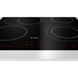 Bosch PKN601DP1D hobs Negro Integrado Cerámico 4 zona(s), Calentador autárquico negro, Negro, Integrado, Cerámico, Vidrio y cerámica, 4 zona(s), 4 zona(s)