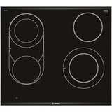 Bosch Serie 8 PKM675DP1D hobs Negro, Acero inoxidable Integrado Cerámico 4 zona(s), Calentador autárquico acero fino, Negro, Acero inoxidable, Integrado, Cerámico, Vidrio y cerámica, 4 zona(s), 4 zona(s)