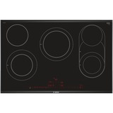 Bosch Serie 8 PKM875DP1D hobs Negro, Acero inoxidable Integrado Cerámico 5 zona(s), Calentador autárquico acero fino, Negro, Acero inoxidable, Integrado, Cerámico, Vidrio y cerámica, 5 zona(s), 5 zona(s)