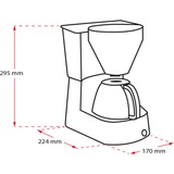 Melitta 1023-02 Manual Cafetera de filtro negro, Cafetera de filtro, De café molido, 1050 W, Negro, Acero inoxidable