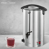 ProfiCook PC-HGA 1196 7 L Acero inoxidable, Glühweinautomat acero fino/Negro, 7 L, Acero inoxidable