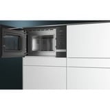 Siemens BF525LMS0 microondas Integrado Solo microondas 20 L 800 W Negro, Acero inoxidable negro/Acero fino, Integrado, Solo microondas, 20 L, 800 W, Botones, Tocar, Negro, Acero inoxidable