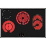 Siemens ET845HH17 hobs Negro Integrado Cerámico 4 zona(s), Calentador autárquico negro/Plateado, Negro, Integrado, Cerámico, Vidrio y cerámica, 4 zona(s), 4 zona(s)