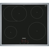 Siemens EW645CFB2E hobs Negro, Acero inoxidable Integrado Con placa de inducción 4 zona(s), Superficie de cocina negro/Acero fino, Negro, Acero inoxidable, Integrado, Con placa de inducción, Vidrio y cerámica, 4 zona(s), 4 zona(s)