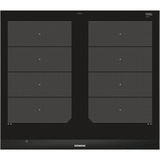 Siemens EX675LXC1E hobs Negro, Acero inoxidable Integrado Con placa de inducción 4 zona(s), Calentador autárquico negro, Negro, Acero inoxidable, Integrado, Con placa de inducción, Vidrio y cerámica, 4 zona(s), 4 zona(s)