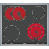 Siemens PQ211KA00 sets de electrodoméstico de cocina Cerámico Horno eléctrico, Juego de cocina acero fino, Cerámico, 4 zona(s), Vidrio y cerámica, Negro, Tocar, 58,3 cm