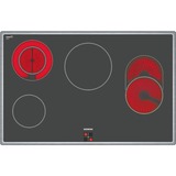 Siemens PQ523KB00 sets de electrodoméstico de cocina Cerámico Horno eléctrico, Juego de cocina acero fino, Cerámico, 4 zona(s), Vidrio y cerámica, Negro, 79,5 cm, 51,7 cm