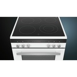 Siemens iQ300 HK9R3A220 cocina Cocina independiente Cerámico Blanco A, Juego de cocina blanco, Cocina independiente, Blanco, Giratorio, Tocar, Frente, 1,2 m, Electrónico