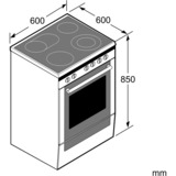 Siemens iQ300 HK9R3A220 cocina Cocina independiente Cerámico Blanco A, Juego de cocina blanco, Cocina independiente, Blanco, Giratorio, Tocar, Frente, 1,2 m, Electrónico