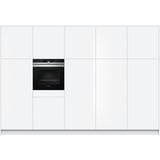 Siemens iQ700 HB674GBS1 horno 71 L A+ Negro, Acero inoxidable plateado, Medio, Horno eléctrico, 71 L, 71 L, Pirolítico, Integrado