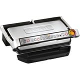 Tefal GC724D parrilla eléctrica de contacto, Barbacoa de contacto acero fino cepillado/Negro, Negro, Metálico, Mesa, Botones, Plancha, 400 x 200 mm, Tapa con bisagra