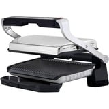 Tefal GC724D parrilla eléctrica de contacto, Barbacoa de contacto acero fino cepillado/Negro, Negro, Metálico, Mesa, Botones, Plancha, 400 x 200 mm, Tapa con bisagra