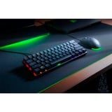 Razer Huntsman Mini teclado USB QWERTZ Alemán Negro, Teclado para gaming negro, 60%, USB, Switch de tecla optomecánico, QWERTZ, LED RGB, Negro