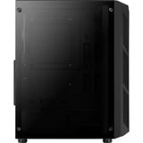 Aerocool Prime Midi Tower Negro, Cajas de torre negro, Midi Tower, PC, Negro, ATX, micro ATX, Mini-ITX, Acrilonitrilo butadieno estireno (ABS), SPCC, Juego