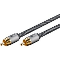 goobay 65297, Cable negro/Plateado