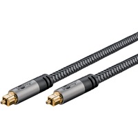 goobay 65308, Cable negro/Plateado