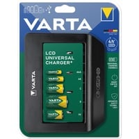 VARTA Universal Charger+ Corriente alterna, Cargador negro, 9V, AA, AAA, C, D